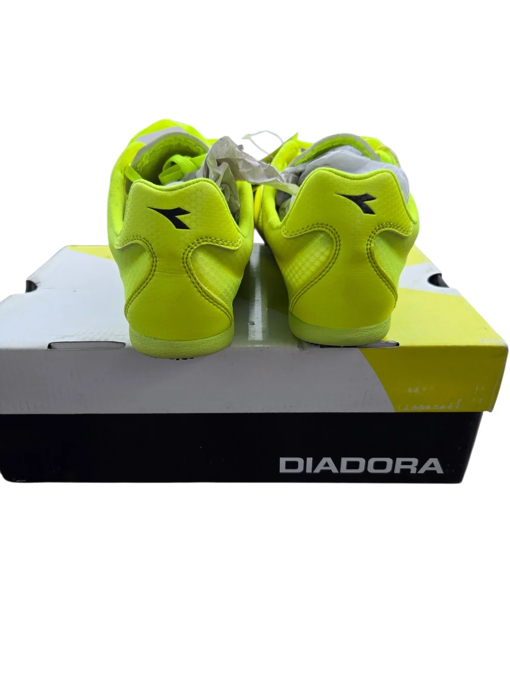 Diadora Track Spikes Men 11 NWT Neon Volt Racing Shoes Box